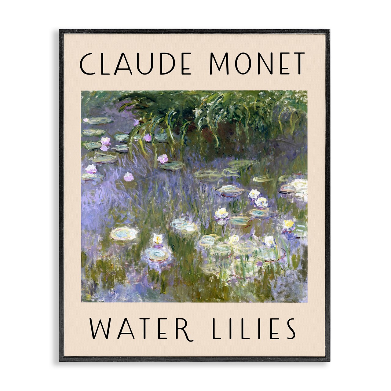 Stupell Industries Classic Monet Water Lilies Framed Giclee Wall Art Design by Daphne Polselli